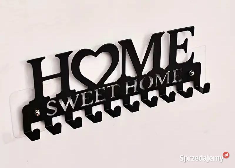 Wieszak na Klucze SWEET HOME Czarny Metal AS Dom i Ogród Płock