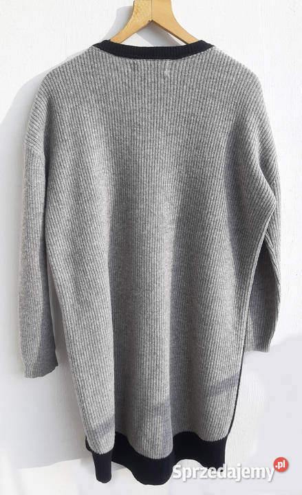 Wełniana sukienka swetrowa norweska wełna owcza Warszawa