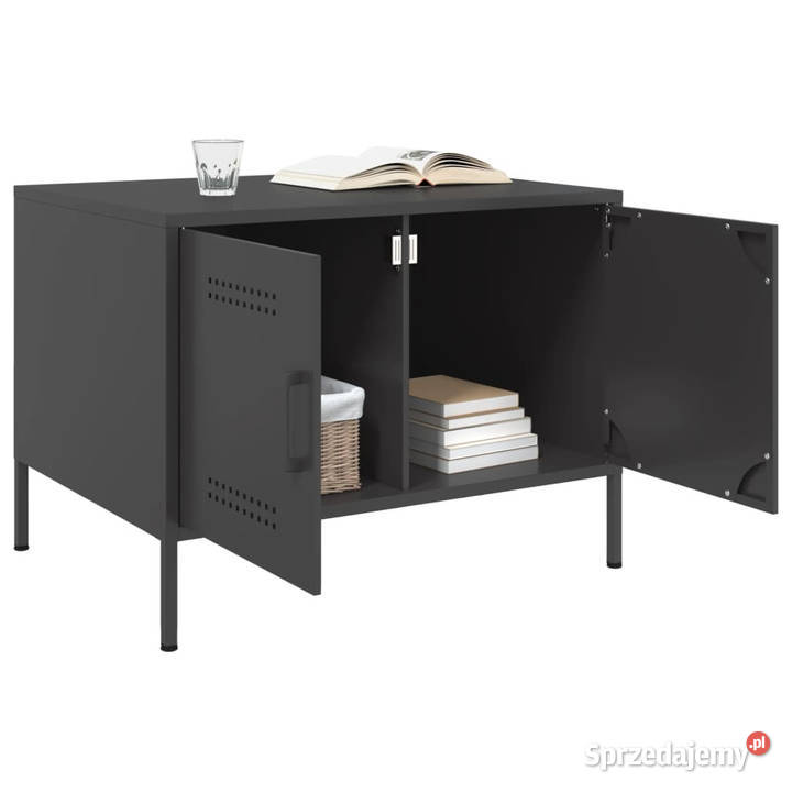 Stolik kawowy czarny 68x50x505 stal WM843030 mazowieckie Warszawa sprzedam