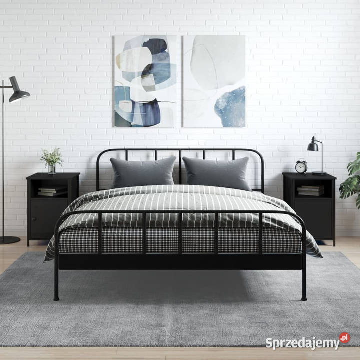 Szafki nocne 2 czarne 40x42x60 WM825914 mazowieckie Warszawa