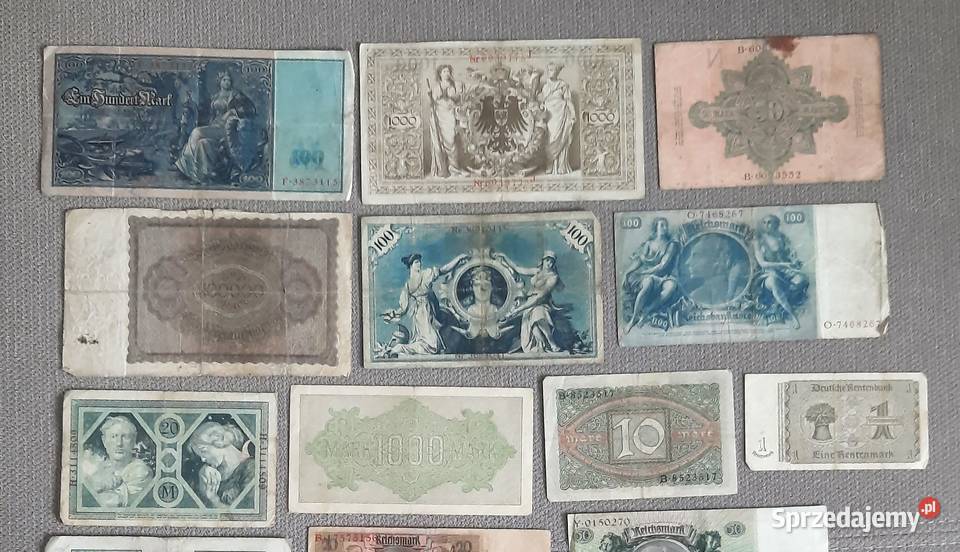 Zestaw Banknotów 20x Stare Niemcy Gliwice