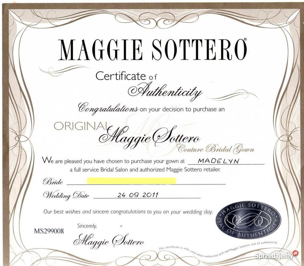 Suknia ślubna Maggie Sottero model Madelyn biały Damska Moda i Styl wielkopolskie