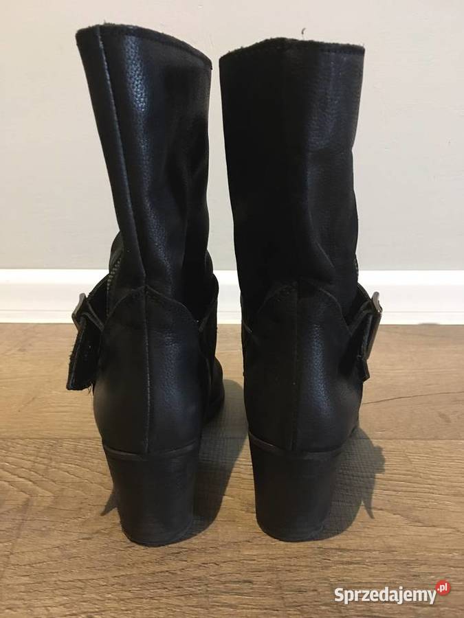 Venezia damskie buty skórzane botki kozaki