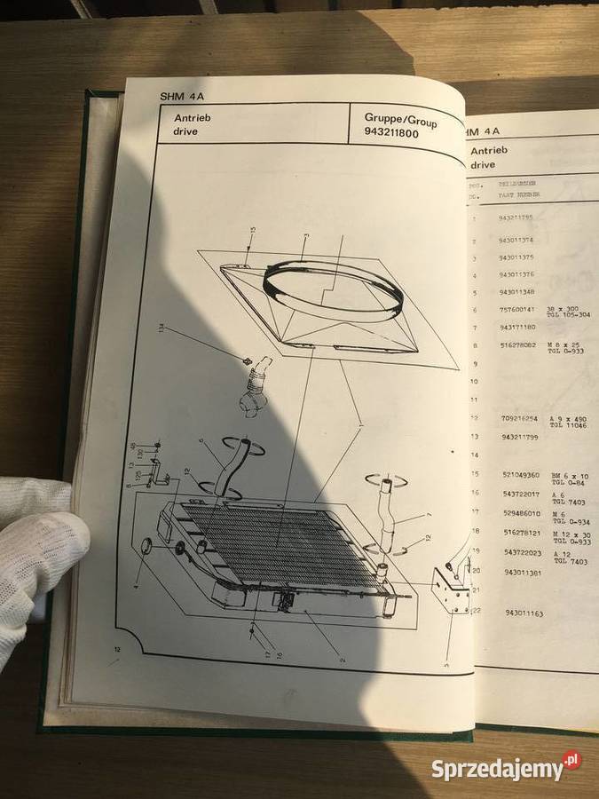 MOTORGRADER SHM 4A ERSATZTEILLISTE SPARE PARTS z Łęczyca