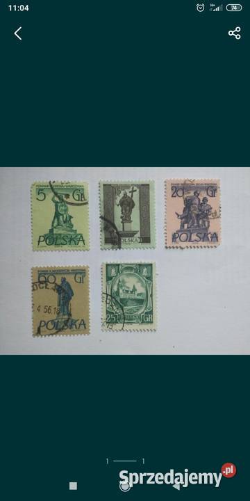 Znaczki pomniki 1955 Bolesławiec