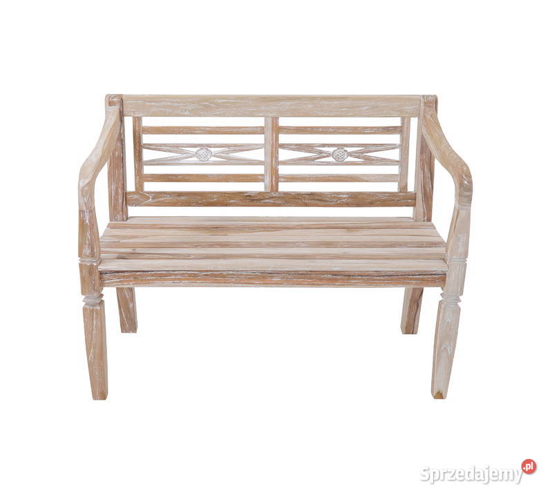 Ławka Batavia 120 limitowana edycja bielona z drewno warmińsko-mazurskie Olsztyn