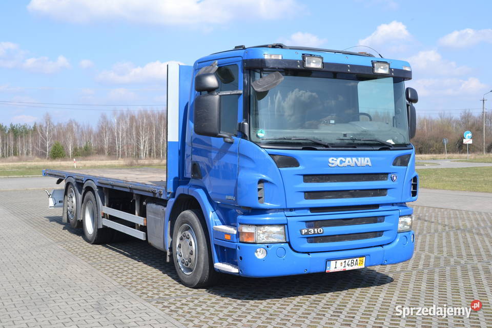 Scania P 310 TRZECIA OŚ SKRĘTNA PLATFORMA dł 735 regulowane zawieszenie Radom