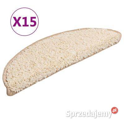 vidaXL Nakładki na schody 15 kremowe 56 x 17 x 3 Warszawa