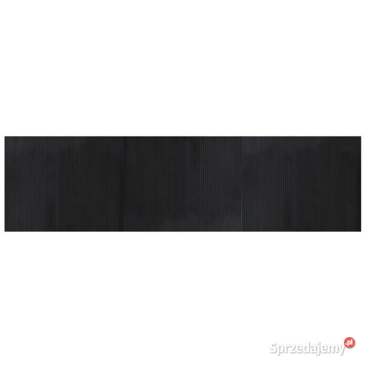 Dywan prostokątny czarny 80x300 bambusowy
