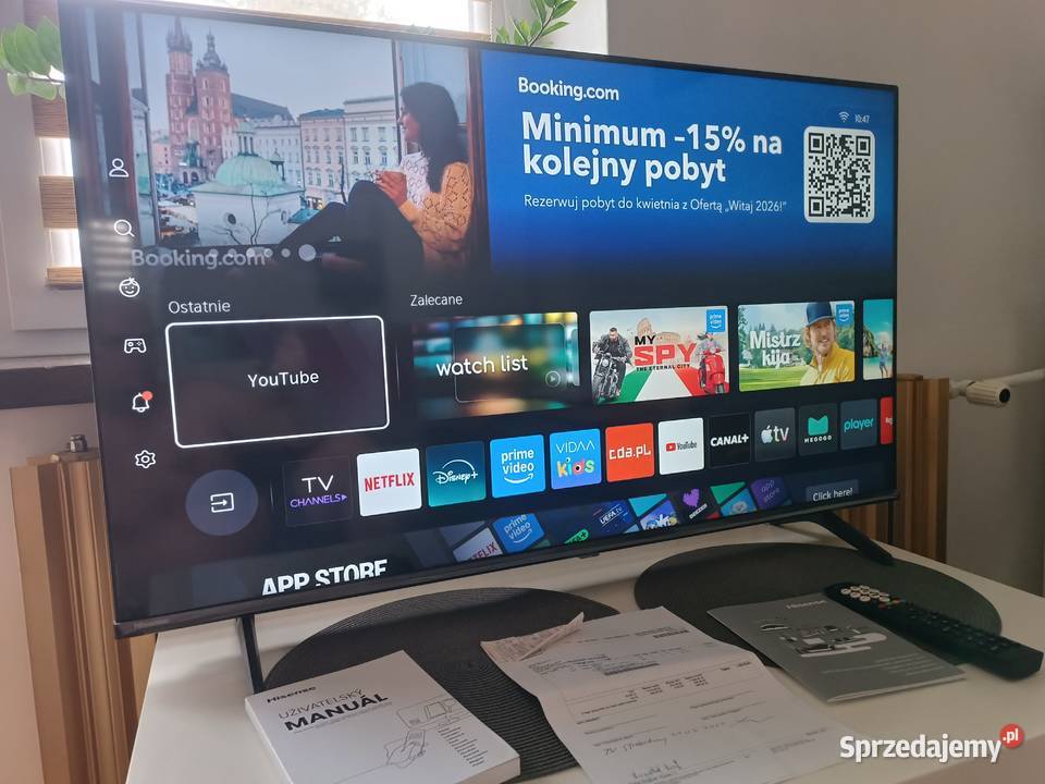 TV gwarancja 31032027 LED 4K HISENSE 43A6N 43 4K małopolskie Libiąż