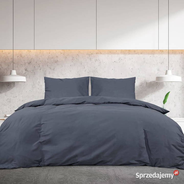 Zestaw pościeli antracytowy 140x200 lekka Warszawa