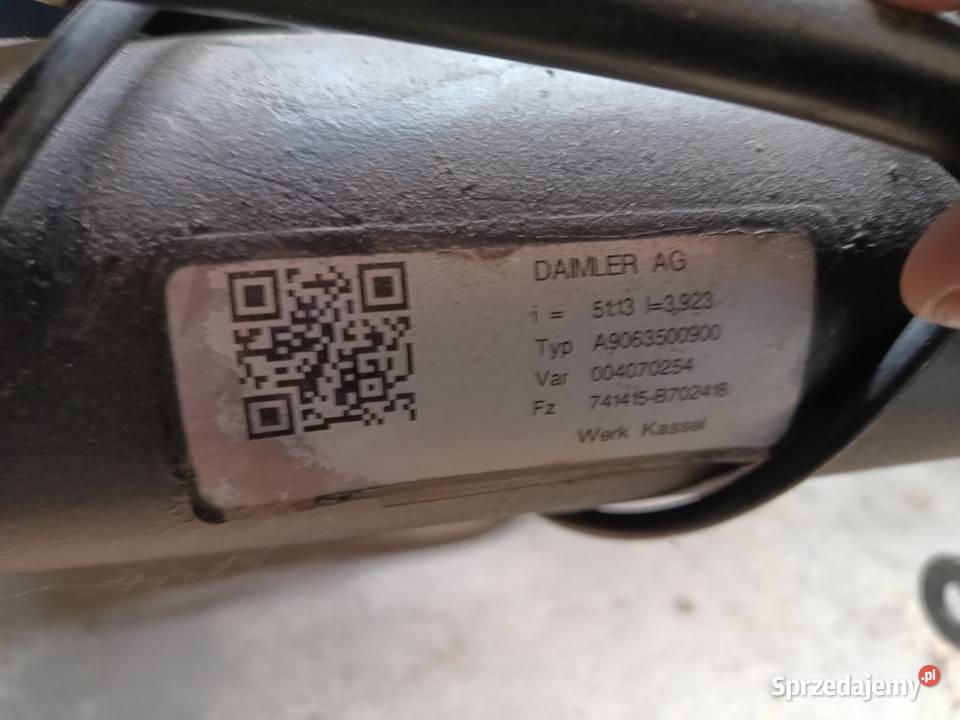 Tylny most Mercedes sprinter 906 crafter 5213 i Rok produkcji 2008 Wołoskowola