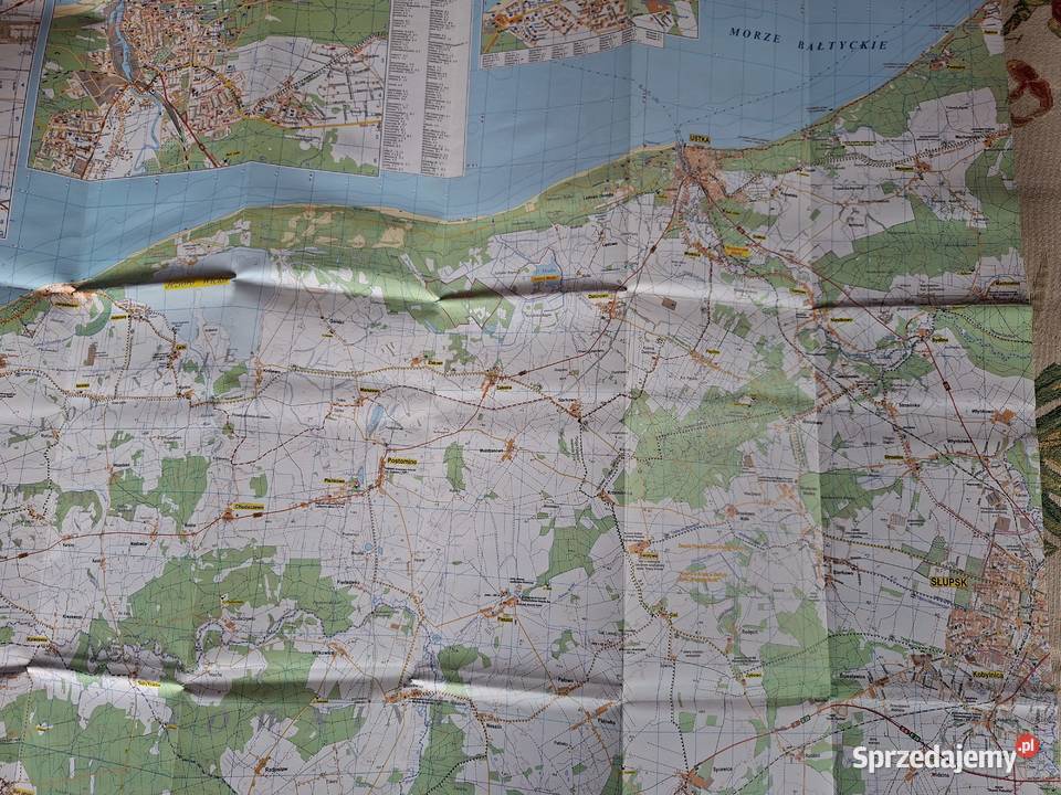 Wybrzeże Bałtyku UstkaDarłowo 150 000 mapa Mapy i przewodniki sprzedam