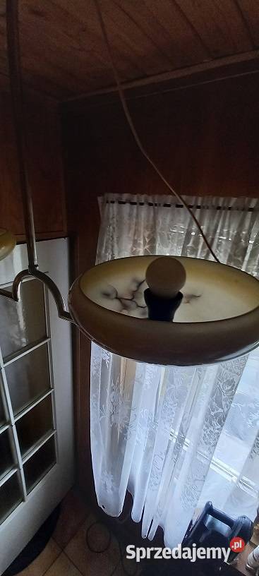 Dwuramienny żyrandol w stylu Art Deco 2 Wysyłka Antyki łódzkie Skierniewice sprzedam