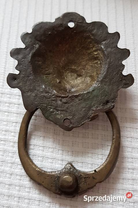 stara mosiężna kołatka do drzwi lew Ruda Śląska