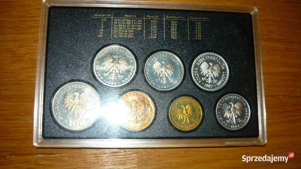 Polskie monety obiegowe zestaw 1980 1987 Sokółka sprzedam