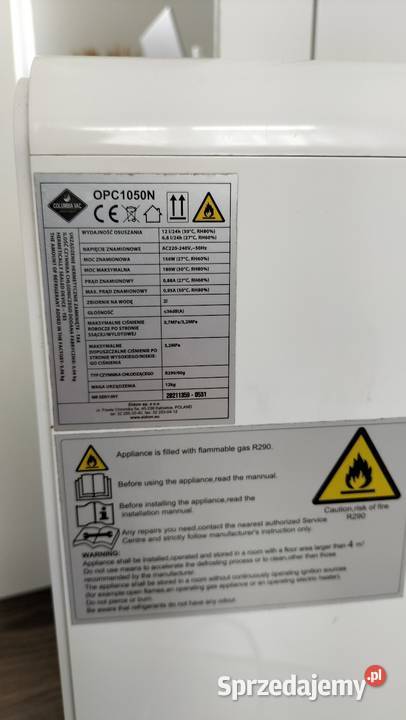Osuszacz powietrza COLUMBIA VAC OPC1050N Starogard Gdański