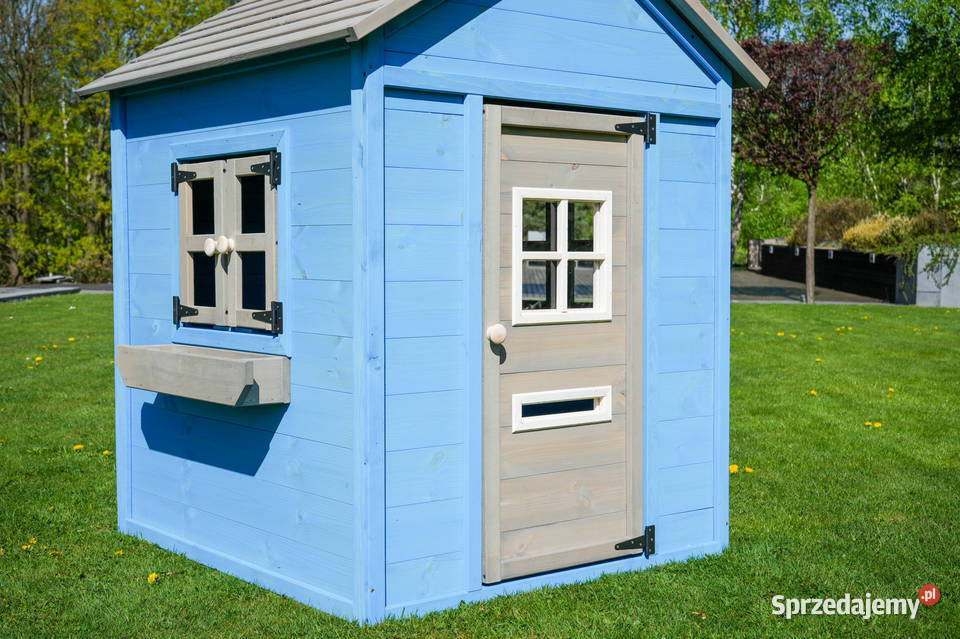 Drewniany domek ogrodowy dzieci Blue Trzemeśnia