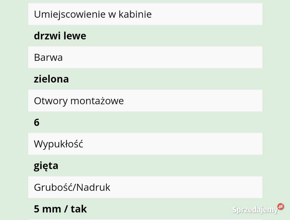 Drzwiszyba lewe do koparki ciągnika rolniczego kujawsko-pomorskie Pakość