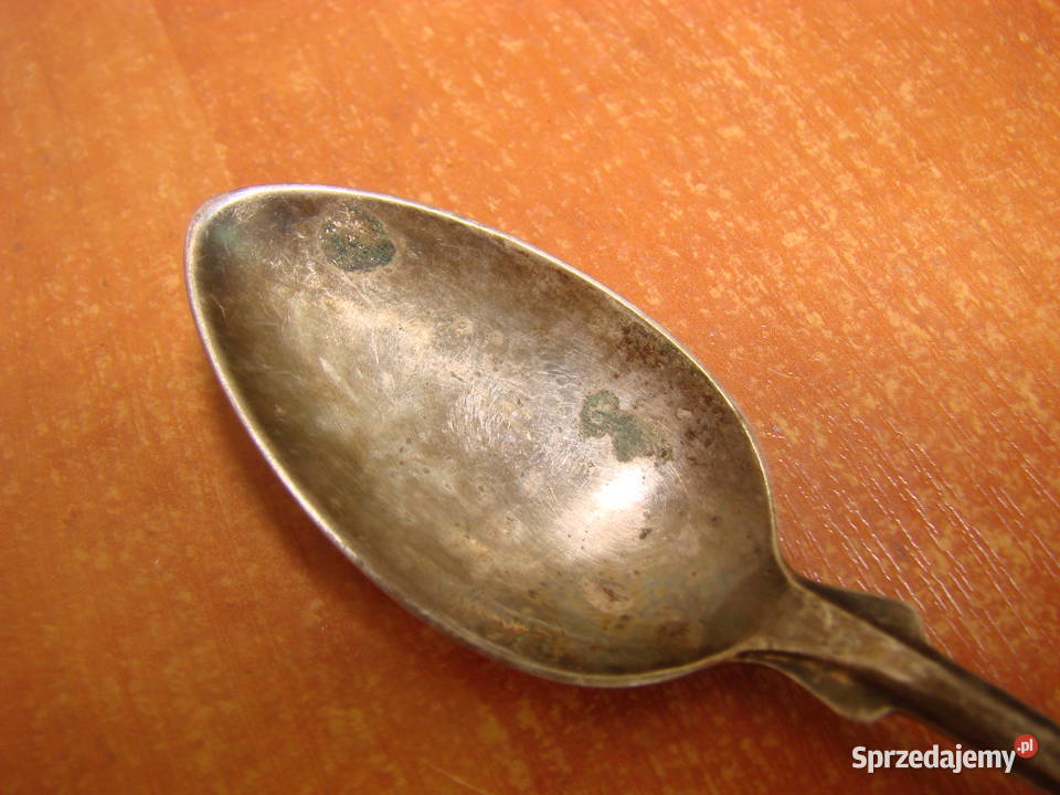 stara łyżeczka do cukru z monogramem sygnowany Pruszcz Gdański sprzedam