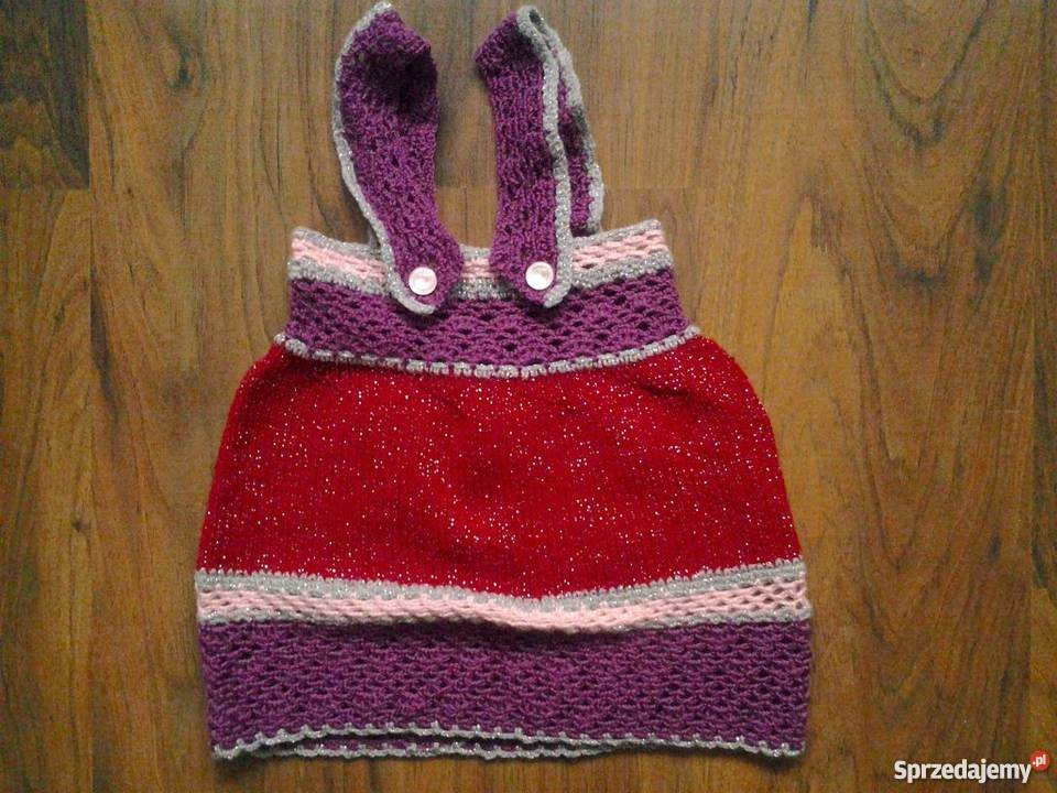 Sukienki i spudniczki robione na drutach dzieci Łagodzin sprzedam