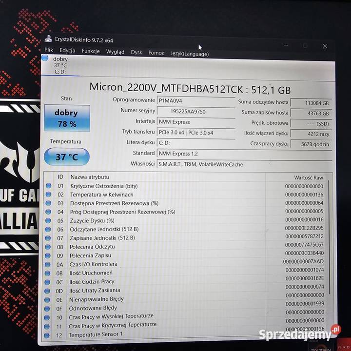Asus TUF Gaming Ryzen 5 120Hz GTX1650 4GB16GB Gorlice