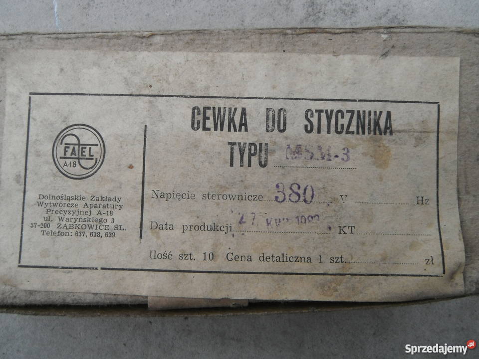 Cewka do dostycznika MSM3 24V 110V 380V 50Hz