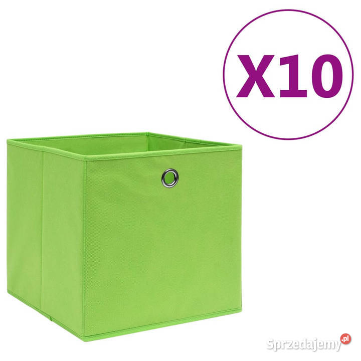 Pudełka z włókniny 10 28x28x28 zielone WM325229 mazowieckie Warszawa