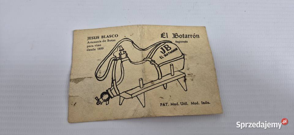 UNIKAT Hiszpański Bukłak na Wino El Botarrón lubelskie Biłgoraj