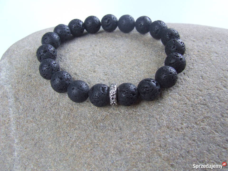 Bransoletka z lawy wulkanicznejlawa Stalowa Wola