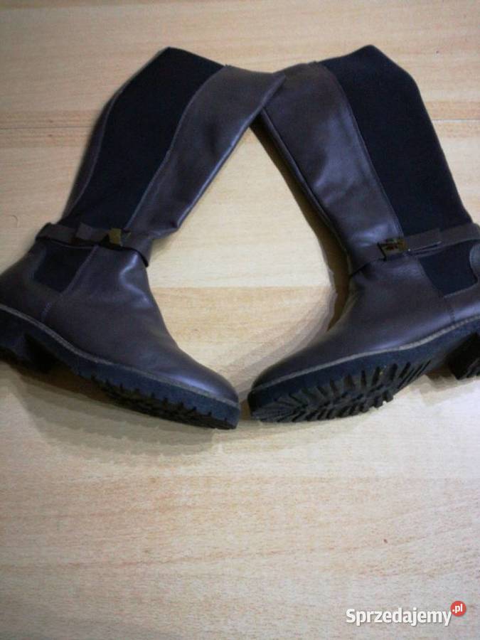 Kozaki zimowe długie z naturalnej skory skóra Lublin