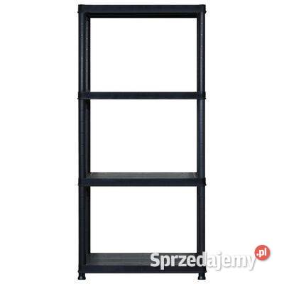 Regał 4poziomowy czarny 183x305x130 mazowieckie Warszawa