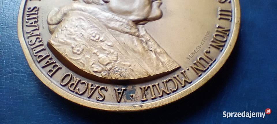 Stare monety Medal Pius X Chrzest Święty podkarpackie