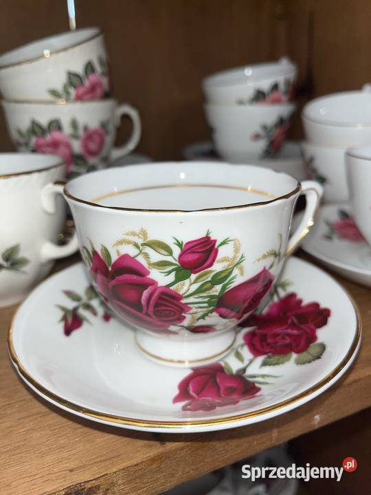 Filiżanka z talerzykiem Colclough Made in Porcelana i szkło Gdańsk