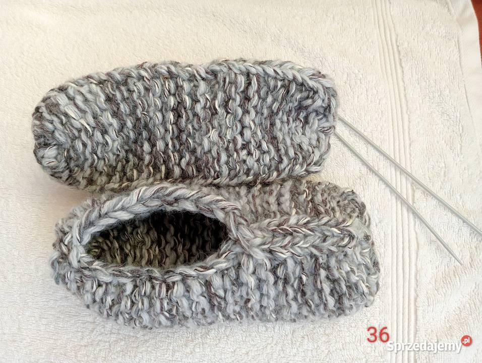 Kapcie wełna włóczka 3638