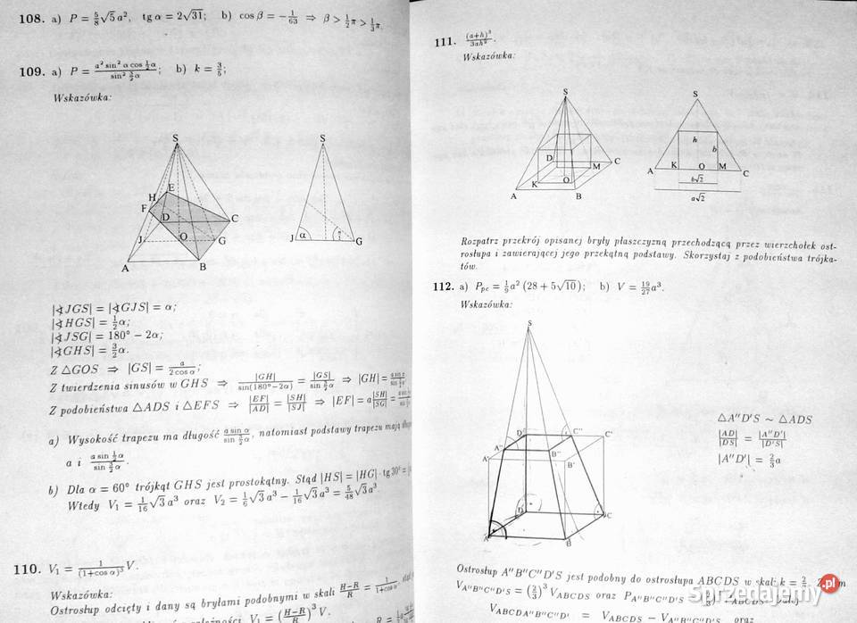 Zbiór zadań i zagadnień maturalnych z matematyki Rok wydania 1998 lubelskie Chełm