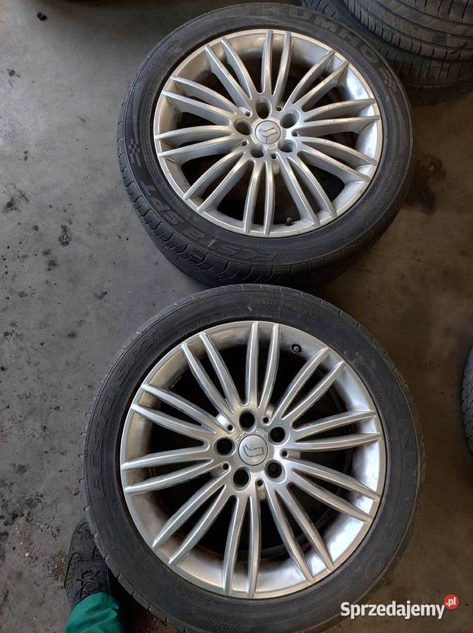 Dwie felgi z oponami 18 X 8 X 5x112 X ET35 Samochodowe sprzedam