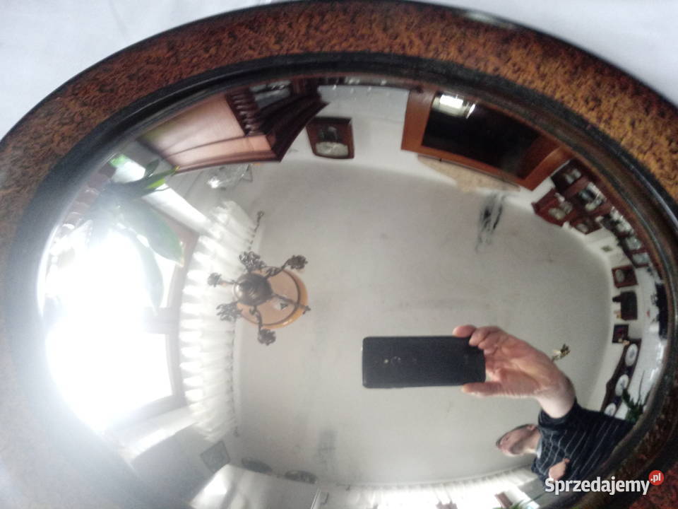 wypukłe lustro owalne w stylu angielskim