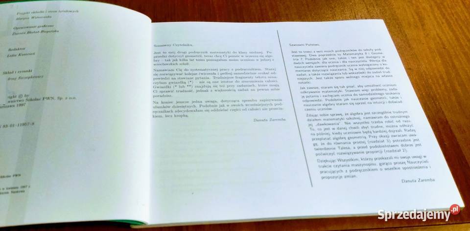 Algebra 7 podręcznik klas 7 książka nauczyciela szkoła podstawowa Gdańsk