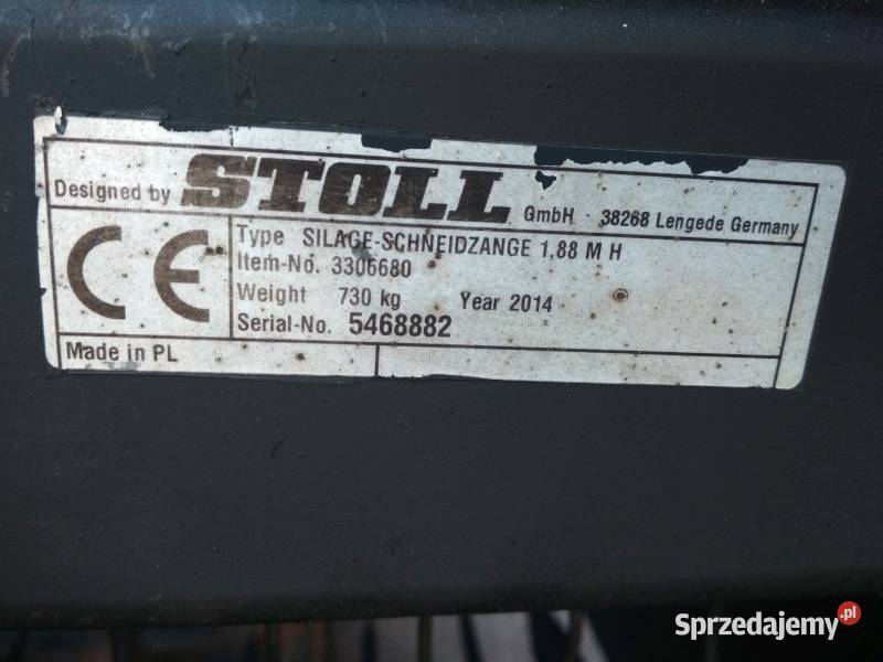 Wycinak kiszonki STOLL Profi Cut 188 m Pozostałe Stary Sącz