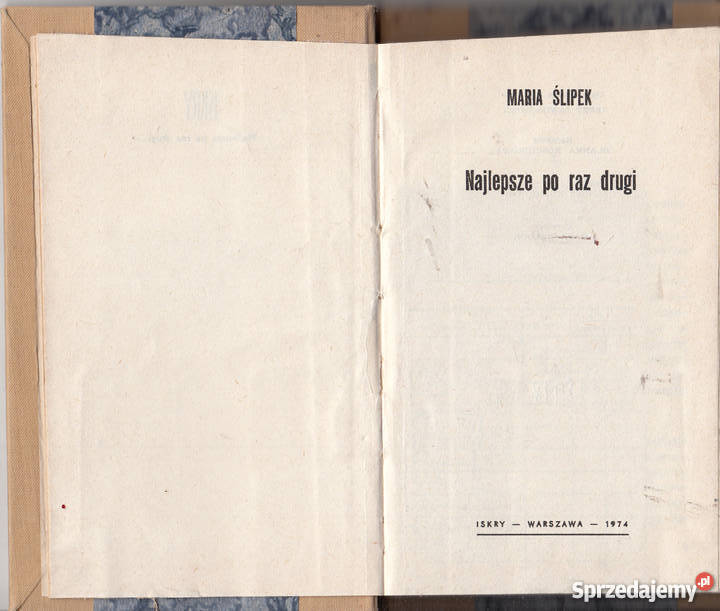 01431 NAJLEPSZE RAZ DRUGI MARIA ŚLIPEK