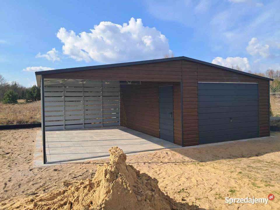 Garaż blaszany 7x5 WZMOCNIONY PROFILAMI Zielona Góra
