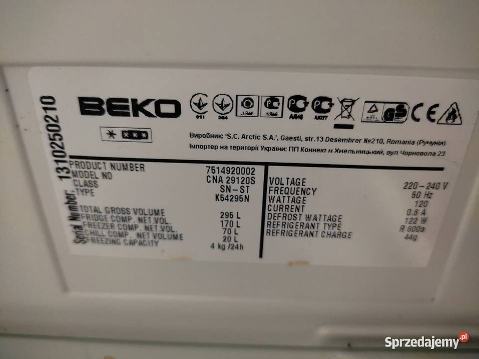 BEKO CNA 29120S części półki kratki szuflady Lubartów