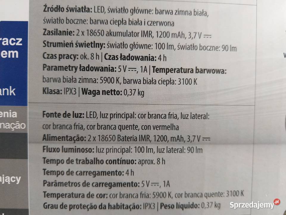 NAJTANIEJ Latarka Akumulatorowa Szperacz Usb Zabrze sprzedam