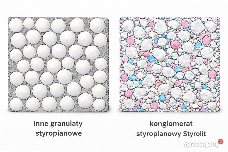 granulat styropianowy Styrolit konglomerat 08 m3 Styropian sprzedam