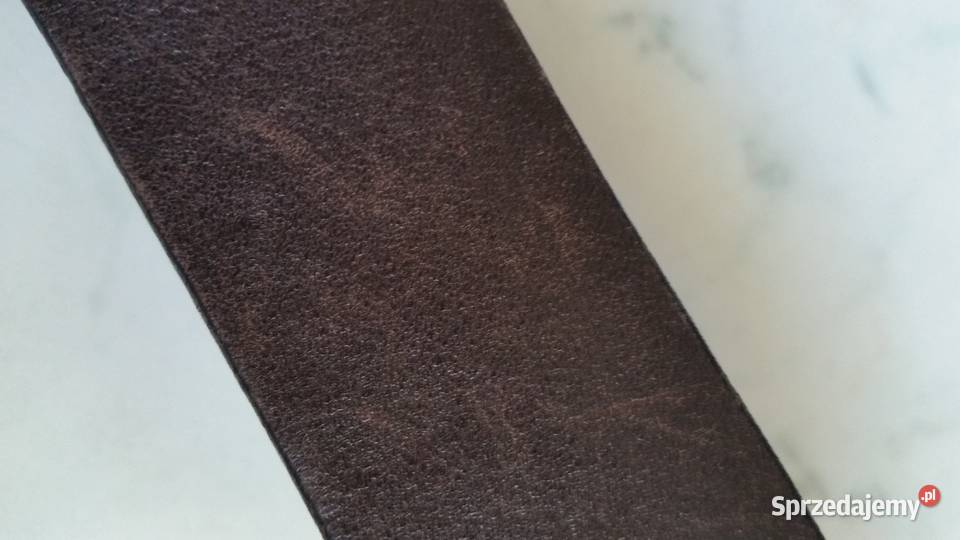 Skorzany pasek z metalowa klamra Puławy