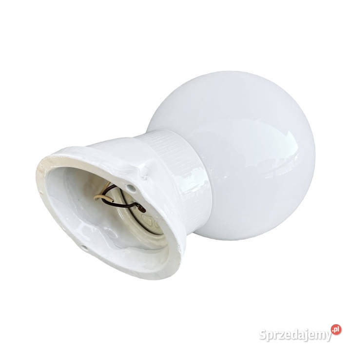 Kinkiet biały industrialny Lindner Niemcy lata Warszawa