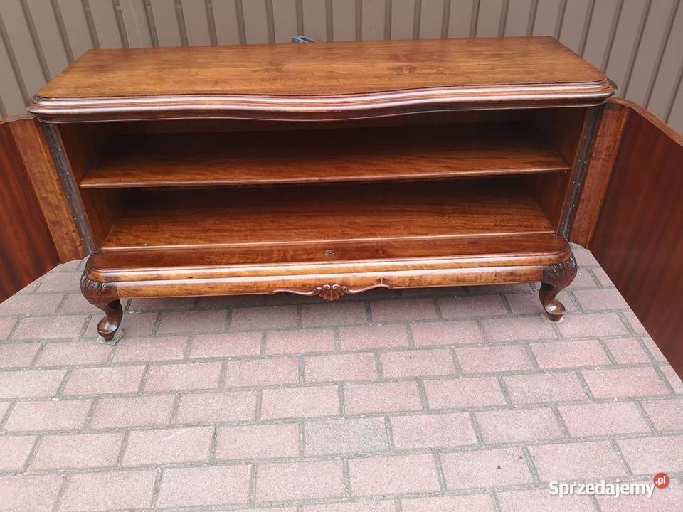 Komoda Niska Ludwik Chippendale Orzech 132 Swarzędz