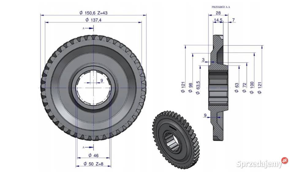 Ursus Koło Zębate Stałego Zazębienia C330