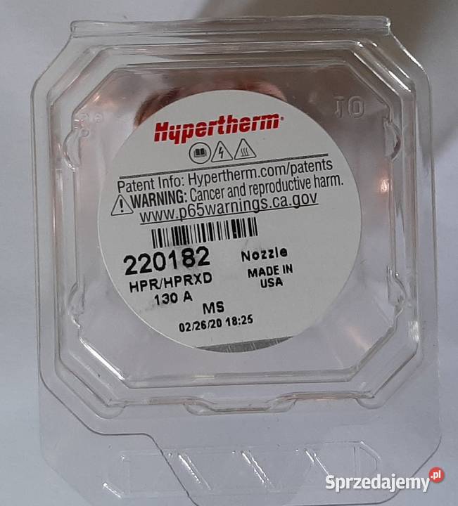 220182 HPR Dysza Hypertherm Oryginał 130A lubelskie